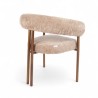 Fauteuil d'intérieur COME couleur Beige, pieds en métal couleur cuivré
