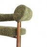 Fauteuil d'intérieur COME couleur Vert, pieds en métal couleur cuivré