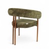 Fauteuil d'intérieur COME couleur Vert, pieds en métal couleur cuivré