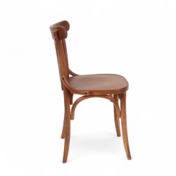chaise de bistrot parisien en bois foncé HALLES esprit thonet chaise café parisien
