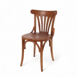 chaise de bistrot parisien en bois foncé HALLES esprit thonet chaise chr