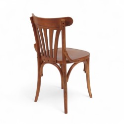 chaise de troquet parisien en bois foncé HALLES esprit thonet chaise chr style baumann