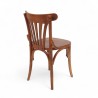 chaise de troquet parisien en bois foncé HALLES esprit thonet chaise chr style baumann