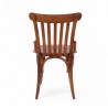 chaise de bistrot chatelet bois foncé dossier courbé à barreaux style thonet
