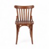 chaise de bistrot chatelet bois foncé dossier courbé à barreaux style thonet