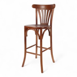 chaise de bistrot parisien en bois foncé HALLES esprit thonet chaise chr