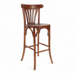 chaise de bistrot parisien en bois foncé HALLES esprit thonet chaise chr