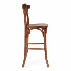 chaise haute bistrot parisien en bois foncé HALLES esprit thonet chaise chr