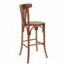 chaise de bar parisien en bois foncé HALLES esprit thonet chaise chr