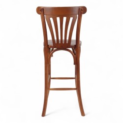 chaise de bistrot parisien en bois foncé HALLES esprit thonet chaise chr