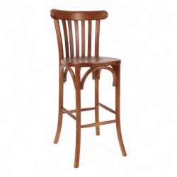 Chaise de bar bistrot châtelet bois foncé. Chaise haute en bois bistrot paris