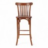 Chaise de bar troquet châtelet bois foncé. Chaise haute en bois bistrot paris