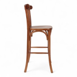 Chaise de bar café châtelet bois foncé. Chaise haute en bois bistrot paris