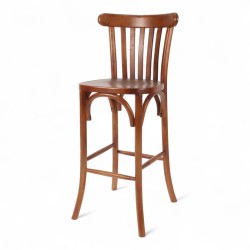 Chaise de bar bistrot châtelet bois foncé. Chaise haute en bois bistrot paris