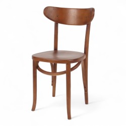 Chaise d'intérieur bistrot halles bois foncé. Chaise en bois bistrot paris