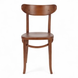 Chaise d'intérieur bistrot halles bois foncé. Chaise en bois bistrot paris