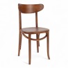 Chaise d'intérieur bistrot halles bois foncé. Chaise en bois bistrot paris