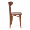 Chaise d'intérieur bistrot halles bois foncé. Chaise en bois bistrot paris