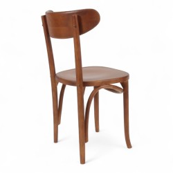 Chaise d'intérieur bistrot halles bois foncé. Chaise en bois bistrot paris