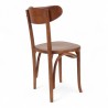 Chaise d'intérieur bistrot halles bois foncé. Chaise en bois bistrot paris