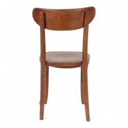 Chaise d'intérieur bistrot halles bois foncé. Chaise en bois bistrot paris