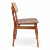 Chaise de repas odense bois foncé et cannage naturel. Chaise en bois bistrot paris