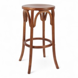 tabouret de bar en bois d'orme design pour intérieur de restaurant