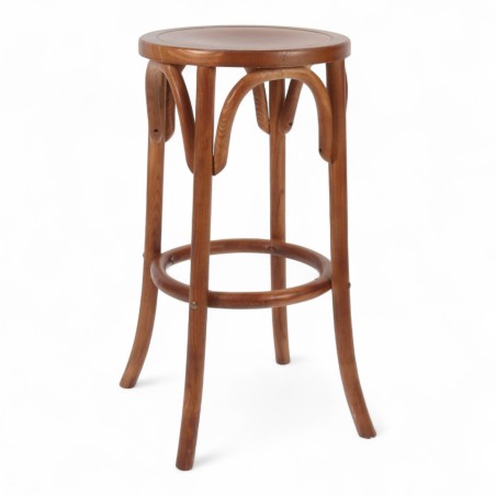 tabouret de bar en bois d'orme design pour intérieur de restaurant