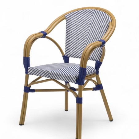 fauteuil de terrasse restaurant lazare textilene bleu structure alu couleur rotin fauteuil de terrasse restaurant lazare textilene bleu structure alu couleur rotin