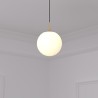 Suspension SDIR - Globe en Verre Blanc D 20 cm