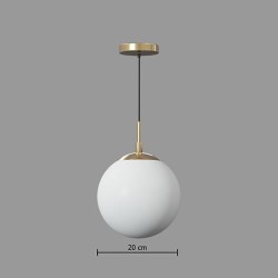 Suspension SDIR - Boule en Verre Blanc