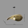Suspension design LOAR - Métal Doré