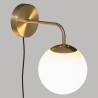 Applique murale SDIR - Globe Blanc Opalin