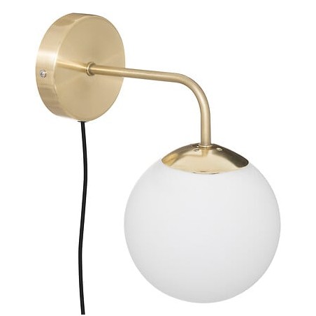 Applique murale SDIR - Globe Blanc Opalin