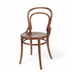 Chaise de bistrot Parisien THONON en bois d'orme foncé. Matériel professionnel CHR