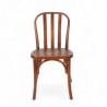Chaise de bistrot Parisien ANNECY en bois d'orme foncé. Matériel professionnel CHR
