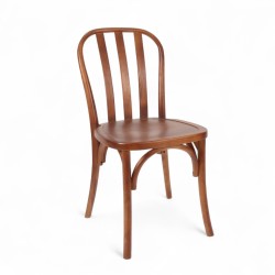 Chaise de bistrot Parisien ANNECY en bois d'orme foncé. Matériel professionnel CHR