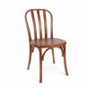 Chaise de bistrot Parisien ANNECY en bois d'orme foncé. Matériel professionnel CHR