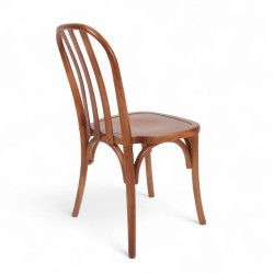 Chaise de bistrot Parisien ANNECY en bois d'orme foncé. Matériel professionnel CHR