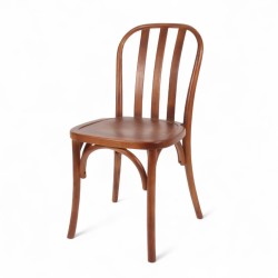 Chaise de bistrot Parisien ANNECY en bois d'orme foncé. Matériel professionnel CHR
