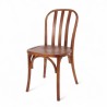 Chaise de bistrot Parisien ANNECY en bois d'orme foncé. Matériel professionnel CHR