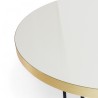 Plateau de table bistrot tradition couleur Crème brillant, chants pvc dorés