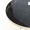 Plateau de table bistrot tradition couleur Marbre Noir Brillant, chants dorés pvc