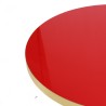 Plateau de table bistrot tradition couleur Rouge, chants dorés pvc
