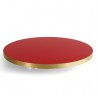 Plateau de table bistrot tradition couleur Rouge, chants dorés pvc
