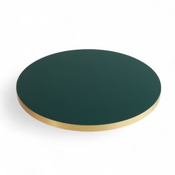 Plateau de table bistrot tradition couleur Vert, chants dorés en PVC. Bistromania qualité Professionnelle CHR