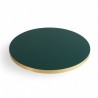 Plateau de table bistrot tradition couleur Vert, chants dorés en PVC. Bistromania qualité Professionnelle CHR