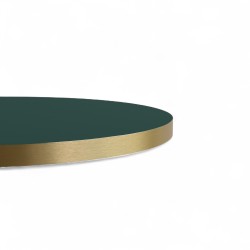 Plateau de table bistrot tradition couleur Vert, chants dorés en PVC. Bistromania qualité Professionnelle CHR