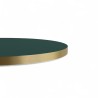 Plateau de table bistrot tradition couleur Vert, chants dorés en PVC. Bistromania qualité Professionnelle CHR