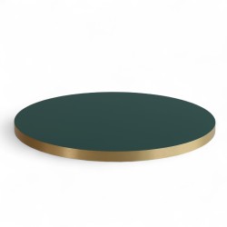 Plateau de table bistrot tradition couleur Vert, chants dorés en PVC. Bistromania qualité Professionnelle CHR